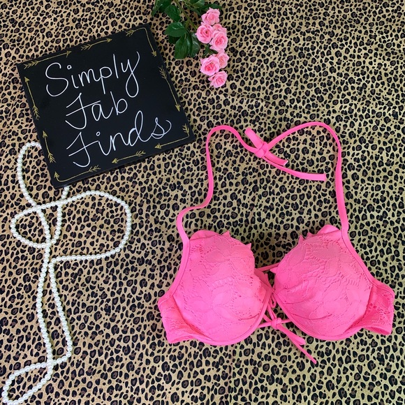 Victoria's Secret Other - Victoria’s Secret | Pink Crochet Bikini Top